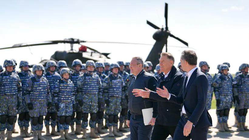 VIDEO | Iohannis, Ciucă și premierul Belgiei De Croo, în vizită la Baza Kogălniceanu. Iohannis: „Cred că încă din această primăvară vom avea Grupul de Luptă negociat și finalizat”