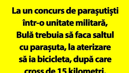 BANC | Bulă și concursul de parașutiști