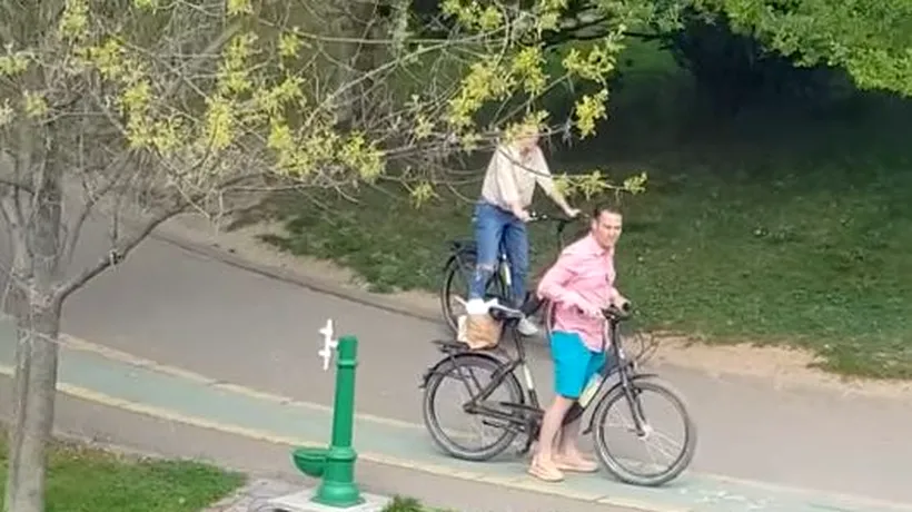 ​VIDEO. Primarul Sectorului 3, Robert Negoiță, surprins la plimbare cu bicicleta, alături de iubită, în parcul IOR. Reacția edilului: „Cineva trebuie să și muncească”