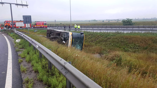 Accident autocar lângă Sibiu