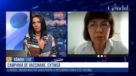 GÂNDUL LIVE. Valeria Herdea, medic de familie: „Oameni buni, vaccinați-vă, protejați-vă și reluați-vă viața!”
