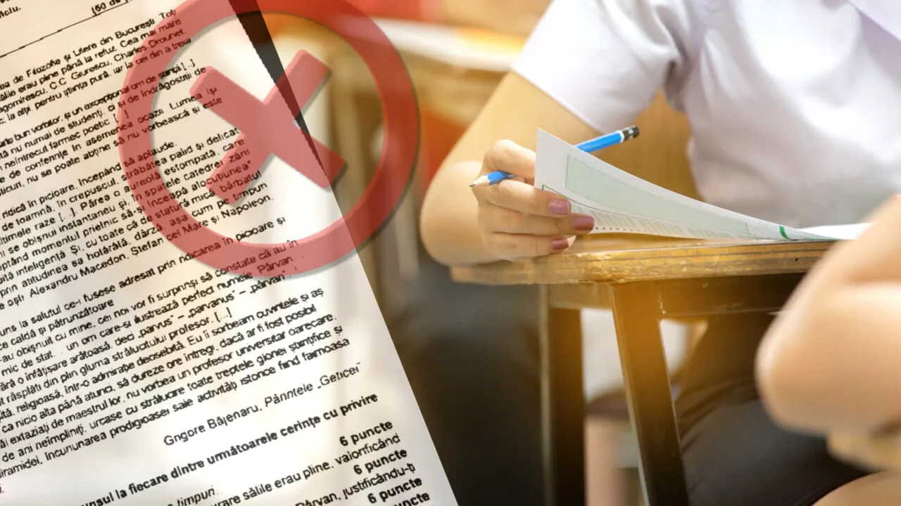 Gafa uriașă făcută de un elev din Bihor, la BAC, la proba de Limba și Literatura Română. A fost eliminat imediat din examen