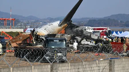 Detalii șocante după tragedia AVIATICĂ din Coreea de Sud, soldată cu 179 de morți. Ce indicii s-au găsit în motoarele avionului Jeju Air prăbușit