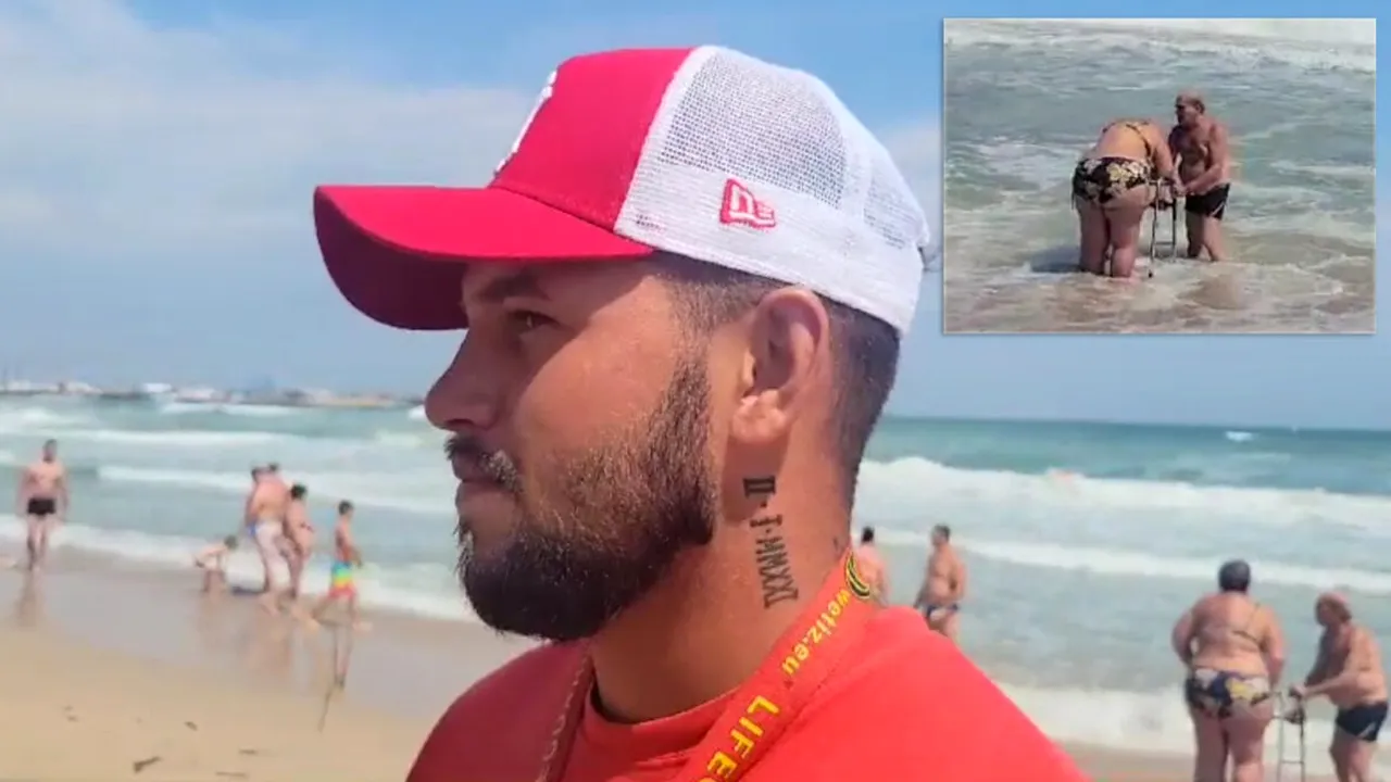 O femeie a intrat în mare, la Eforie Nord, cu un cadru ajutător și a fost imediat doborâtă de valuri. Chiar și așa, a refuzat să iasă din apă