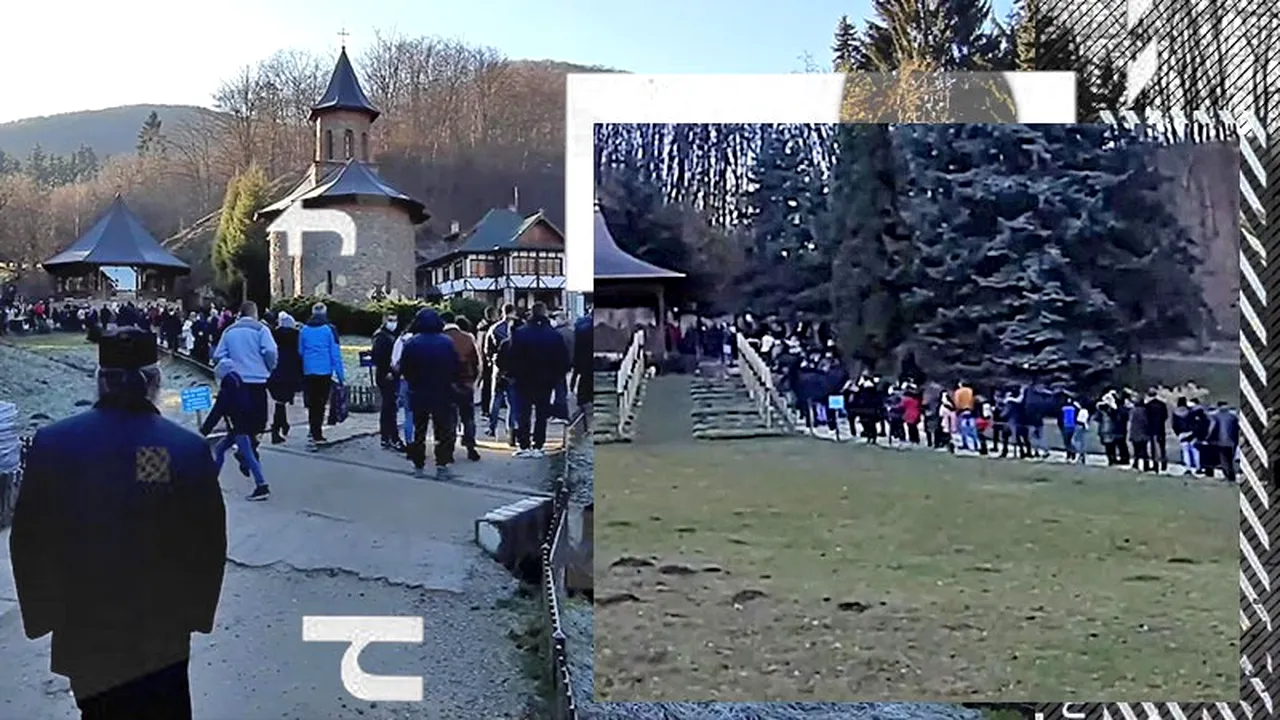 Pelerinaj în plină pandemie la mormântul lui Arsenie Boca: Credincioșii parcă au uitat de COVID-19 - FOTO