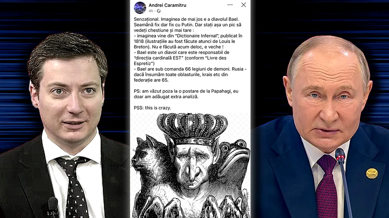 Caramitru îl vede pe Putin peste tot. Chiar și într-o imagine din secolul 19: „Seamănă fix, dar fix, cu Putin”