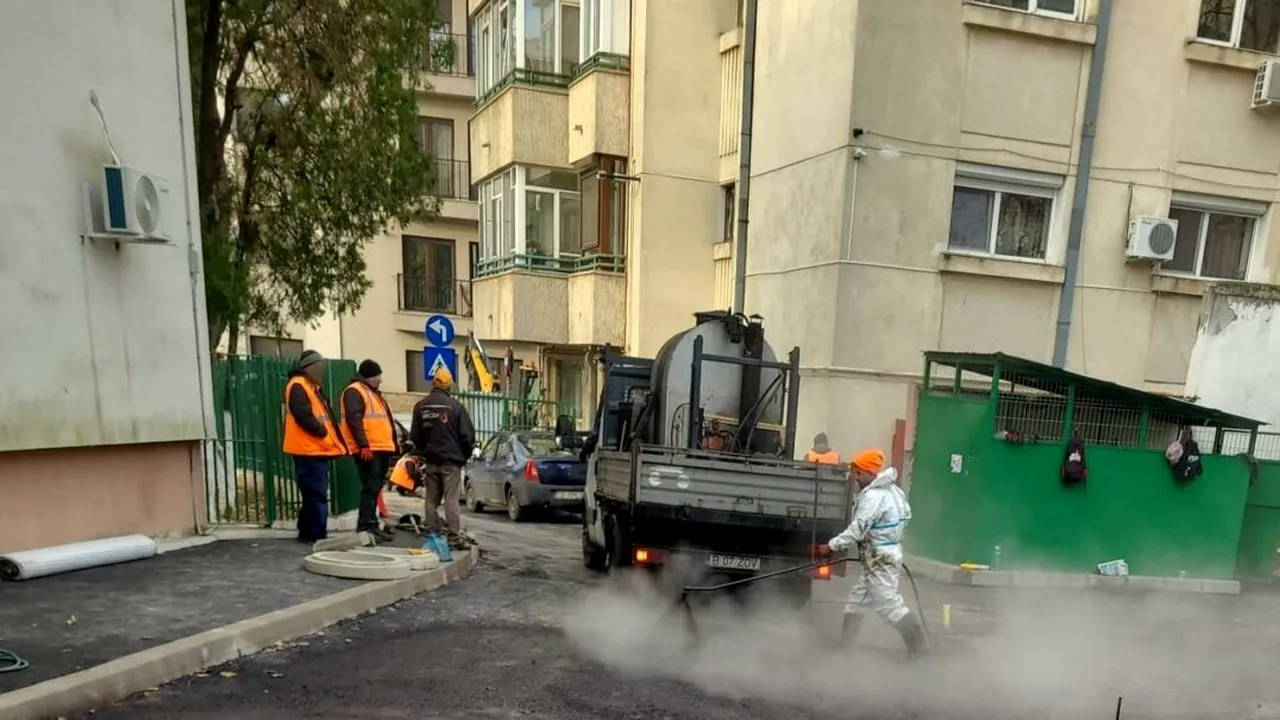 (P) Infrastructură 5: Intervenție de modernizare la Grădinița nr. 268: curtea și trotuarele au fost reamenajate pentru siguranța copiilor