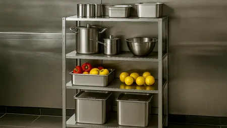 (P) Necesități de depozitare igienică? Gândul te poartă spre un raft inox!