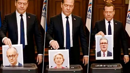 Medvedev îi „mărunțește” pe Starmer, Merz, și Ursula von der Leyen într-un clip AI de Ziua Rusiei