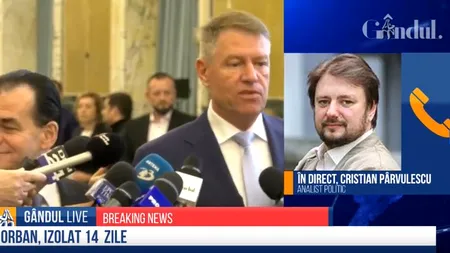 EXCLUSIV GÂNDUL LIVE. Cristian Pârvulescu: „Coronavirusul, o epidemie și o problemă politică, în egală măsură”