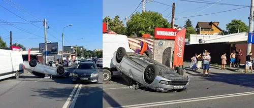 VIDEO Accident grav cu trei mașini implicate în pe Soș. Petricani din Capitală. Trafic blocat pană la Pasajul Colentina