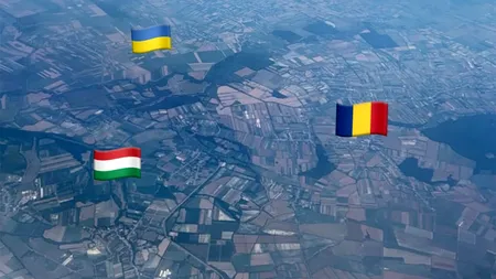 Locul în care România se întâlnește cu Ucraina și cu Ungaria, simultan. Cum arată din avion
