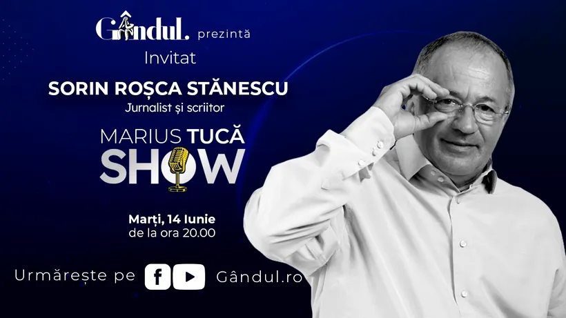 Marius Tucă Show începe marți, 14 iunie, de la ora 20.00, live pe gandul.ro
