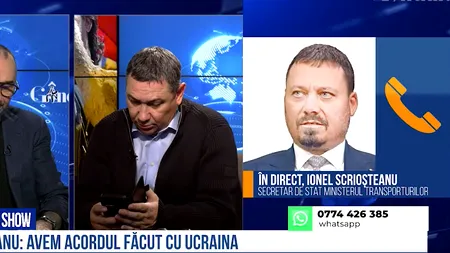 VIDEO | Ionel Scrioșteanu, secretar de stat Ministerul Transporturilor: „Acordul cu Ucraina nu are o perioadă delimitată”