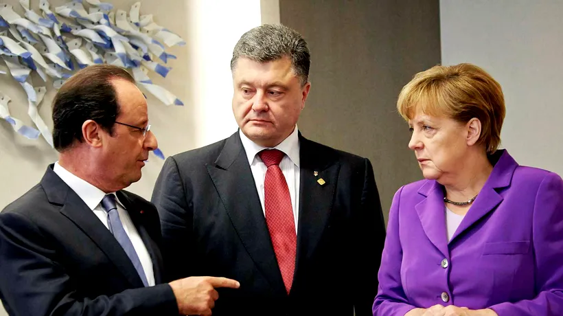 Decizia luată de Hollande, Merkel și Poroșenko, după o discuție telefonică de 45 de minute despre luptele din estul Ucrainei