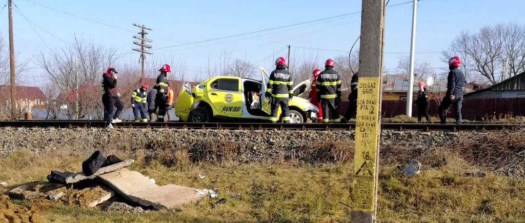 Taxi spulberat de tren în Iași. Ce alcoolemie uriașă avea șoferul