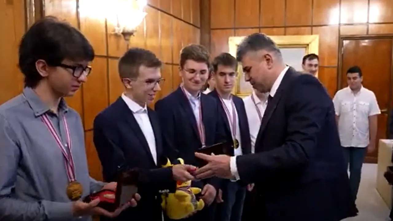VIDEO| Premierul Ciolacu, gazda olimpicilor internaționali la matematică și fizică. 