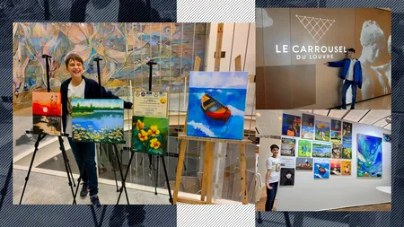POVESTEA singurului copil român cu expoziții la UNESCO Paris, Dubai și Praga. Din atelierul „Mânuțe Fermecate” pe marile 
