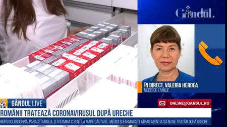 GÂNDUL LIVE. Medic de familie, apel pentru oprirea automedicației la primul simptom suspect de COVID-19. „Măcar acum să fim onești și respectuoși unii față de alții”