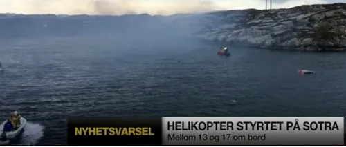 Elicopter cu 13 oameni, prăbușit în Norvegia. Niciun supraviețuitor