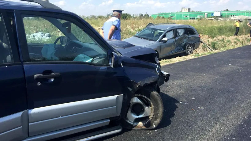Accident în Giurgiu: Șapte persoane, între care o femeie însărcinată, rănite după ce două mașini s-au ciocnit