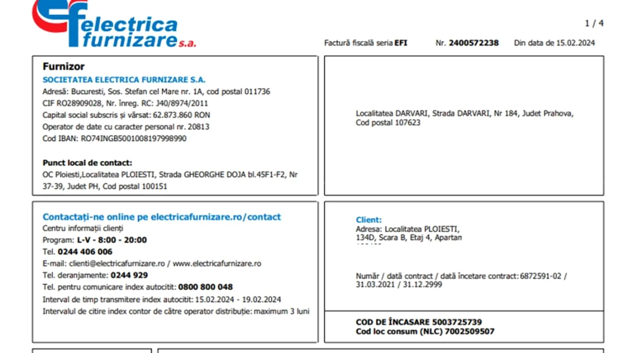 Câți lei are de plătit o femeie din Prahova la curent. Când a văzut FACTURA de la Electrica, să cadă din picioare