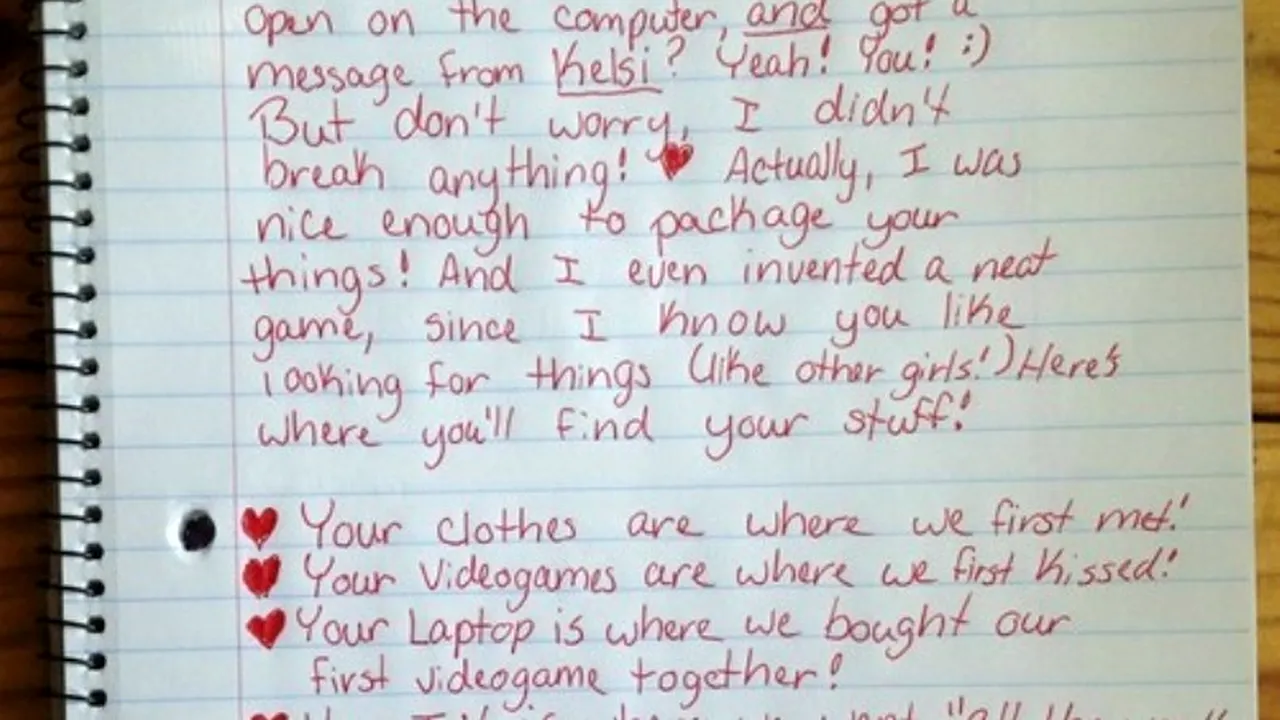 Scrisoarea de despărțire devenită celebră pe Internet