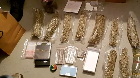 FOTO-VIDEO | Cantitate uriașă de droguri, descoperită în Brașov, Bacău și Timiș. Patru persoane au fost arestate