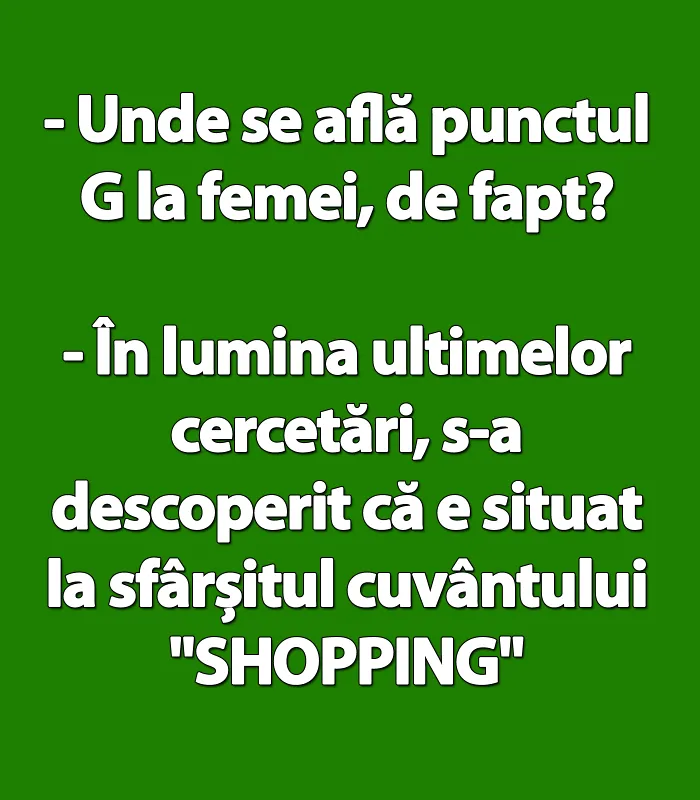 Bancul de vineri | Unde se află punctul G la femei, de fapt?