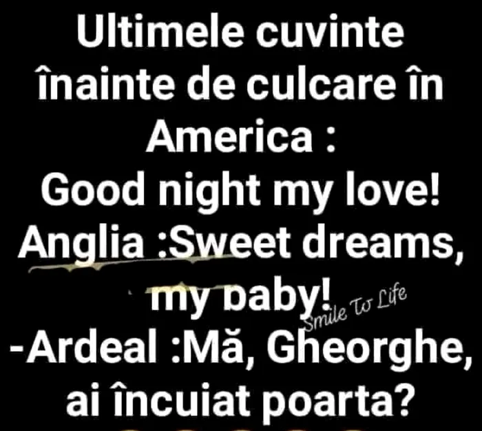 BANCUL ZILEI  Ce spun nevestele chiar înainte de culcare, în SUA, Anglia și România