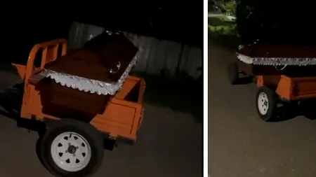Un criminal a defilat pe o uliță dintr-un sat vasluian cu trupul victimei într-un sicriu urcat pe un utilaj agricol. Cum plănuia să-și ascundă urmele
