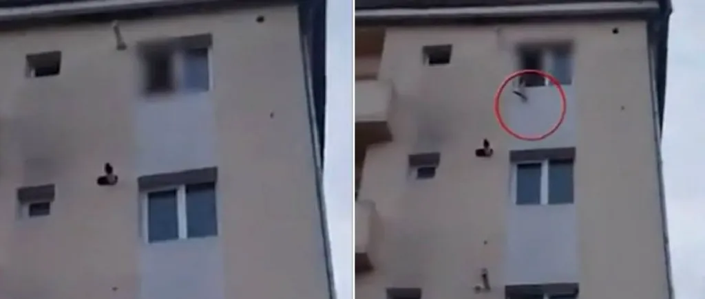VIDEO | Scene incredibile în Dej! CUȚITE și alte obiecte, aruncate de la geam. O femeie și-a terorizat vecinii și a ajuns la Psihiatrie