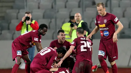 Jucătorii echipei CFR Cluj au primit trofeul Ligii I și inelele de campioni
