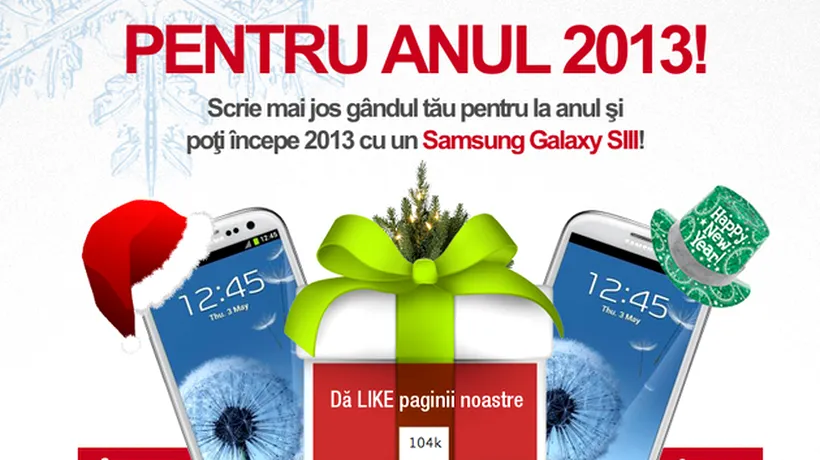 Concursul Spune Gândul tău pentru 2013 și poți câștiga un Samsung Galaxy SIII și-a desemnat primul câștigător