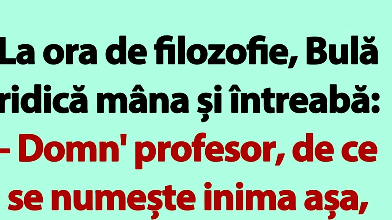 BANC | Bulă și profesorul de filozofie