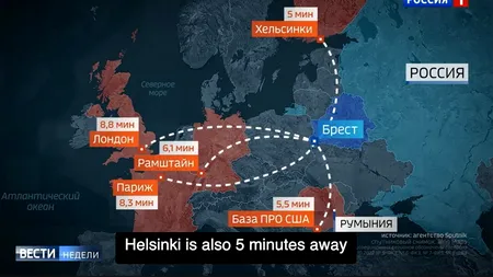 În câte minute poate să lovească baza Deveselu o RACHETĂ rusească Oreșnik lansată din Belarus, noua super-armă a lui Vladimir Putin