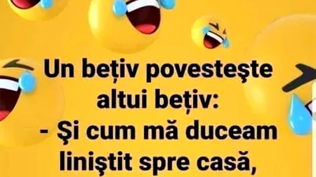 BANC | Ce îi spune un bețiv altui bețiv