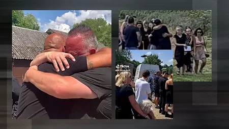 VIDEO: Un bărbat și-a înscenat moartea și apoi a apărut la propria înmormântare cu un elicopter. Motivul incredibil pentru care a făcut acest lucru