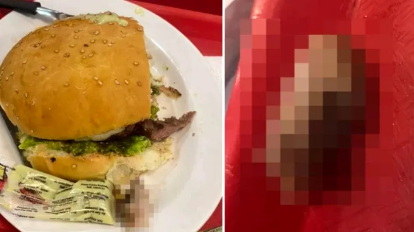VIDEO| O femeie a avut parte de o descoperire șocantă atunci când a început să mănânce dintr-un burger