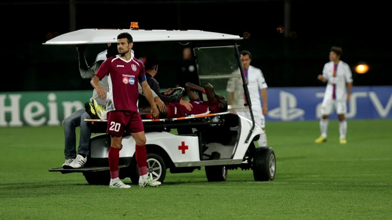 BRAGA - CFR CLUJ 0-2. Sougou a ajuns la un spital din Braga