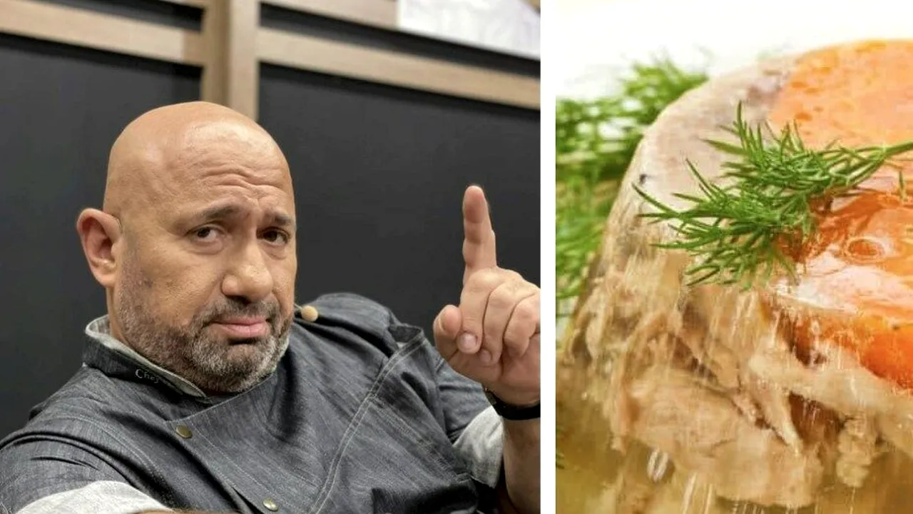 Chef Cătălin Scărlătescu, rețeta pas cu pas pentru cea mai bună PIFTIE de porc. Secretul celebrului bucătar