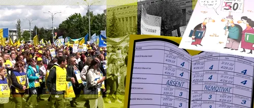 VIDEO | Mii de angajați din învățământ au protestat la Guvern și Parlament. ”Am salariul mai mic decât un șofer, nu pot să plătesc teancul de facturi”