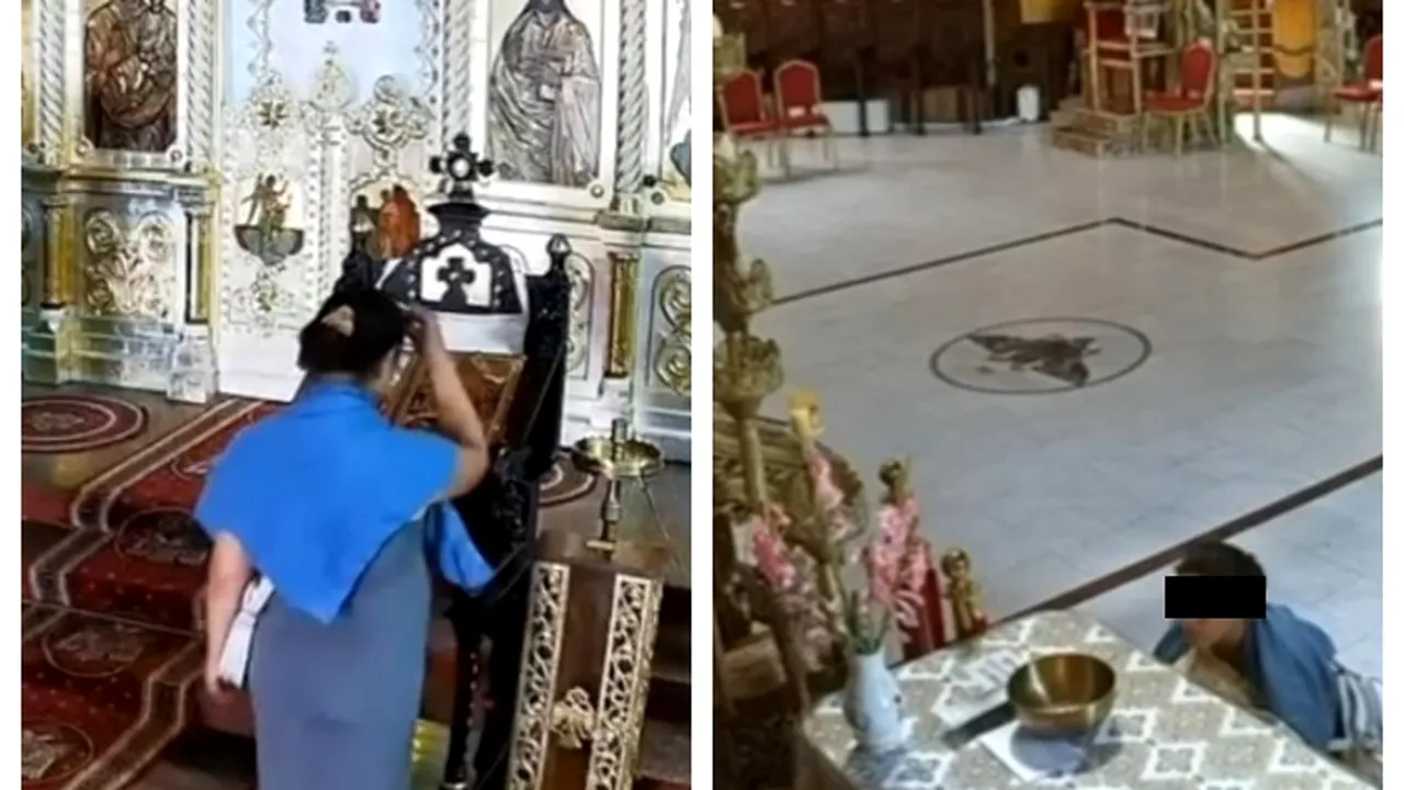 Polițiștii bucureșteni au REȚINUT o femeie cu cetățenie ucraineană, fiind acuzată că a furat bani din altarul unei biserici din sectorul 3