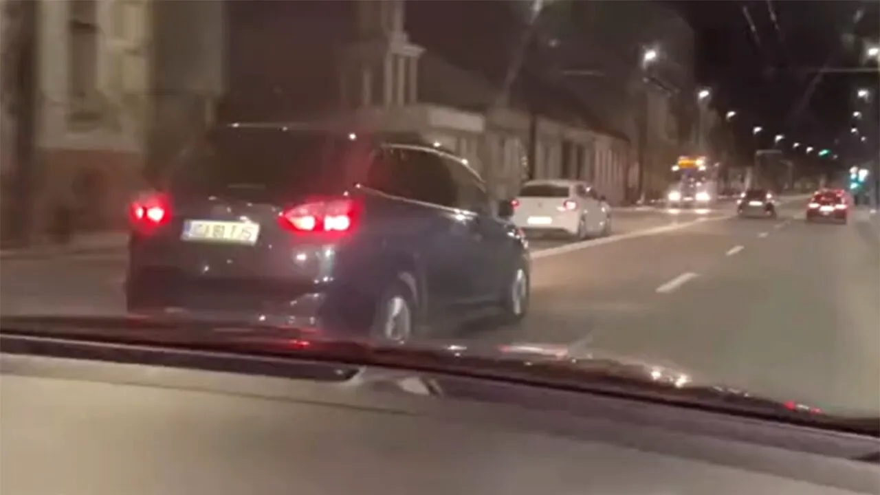 Cum a fost filmat un șofer, în Cluj-Napoca: 