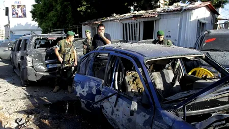 Patru răniți, după ce două rachete au căzut în fieful Hezbollah de la periferia Beirutului