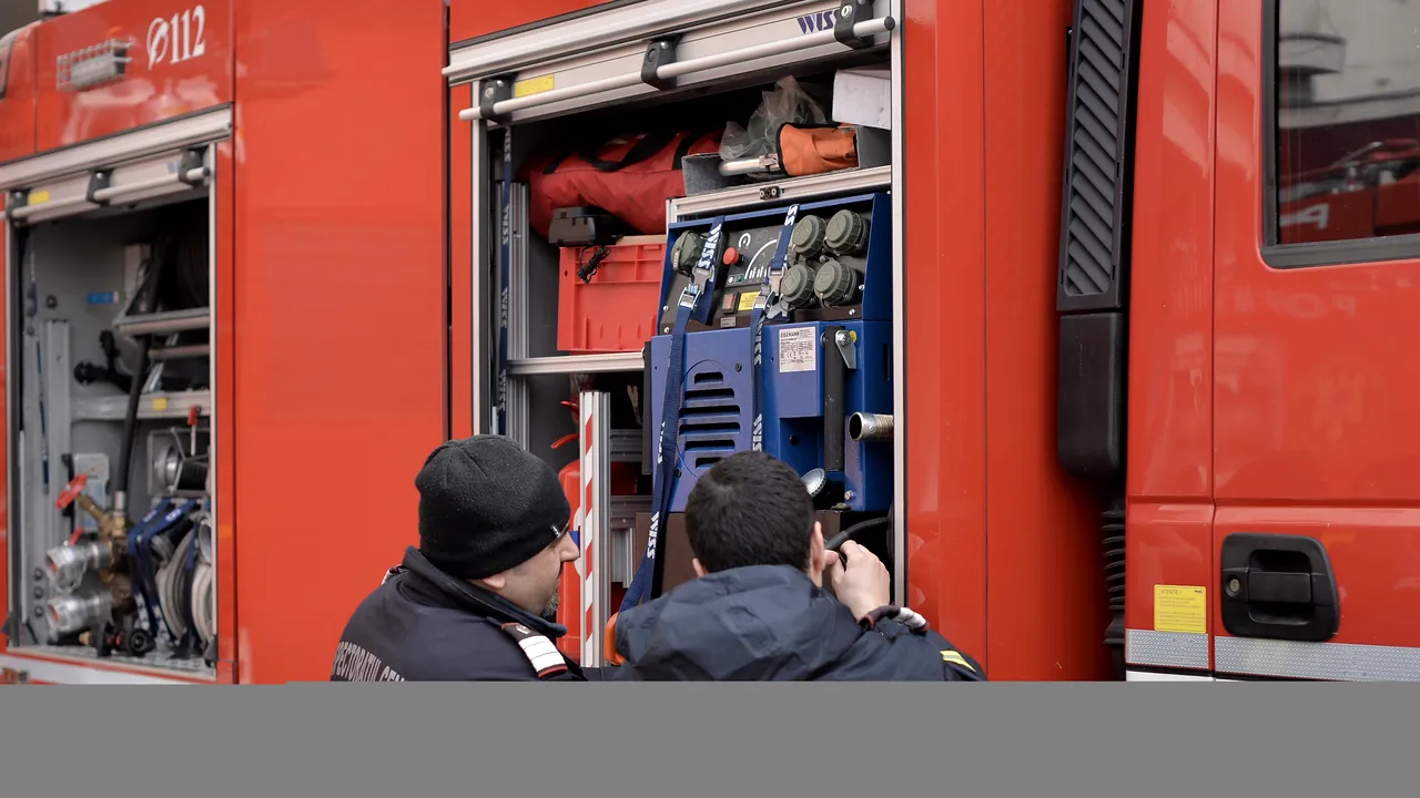  Pescar salvat de pompieri, după ce a alunecat și a ajuns în nămol până la piept în Arad