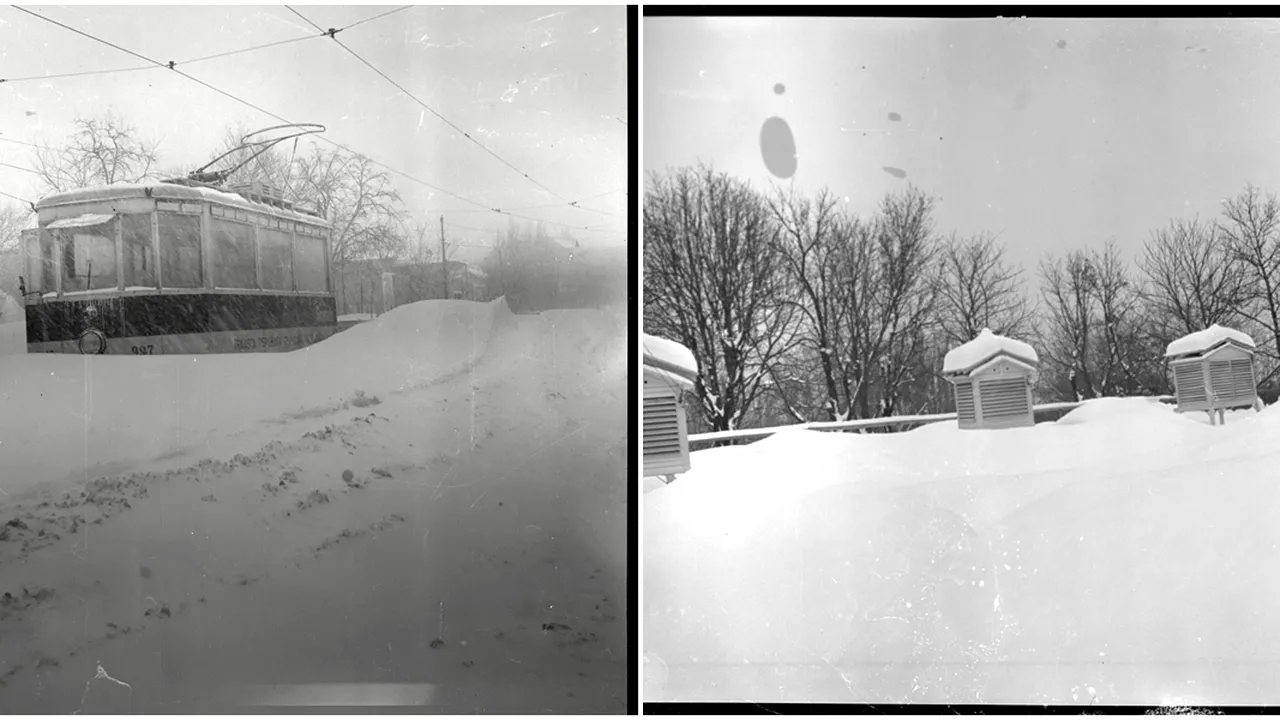 „MARELE VISCOL” din 1954, anul cu cea mai grea iarnă din istorie. Cum au supraviețuit românii ninsorilor abundente/Nămeți de 5 metri! (GALERIE FOTO)