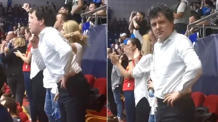 VIDEO | Primarul Capitalei, Nicuşor Dan, surprins când huiduie la meciul de handbal dintre CSM Bucureşti şi Esbjerg