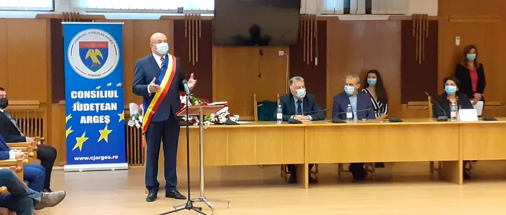 Ion Mînzînă, președintele Consiliului Județean Argeș, a depus jurământul și propune un consilier-surpriză: ”Vă invit pe toți să construim o echipă”