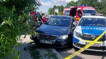 FOTO-VIDEO | Un tânăr a fost împușcat de poliție, în timpul unei urmăriri în trafic, pe DN1 / La fața locului au venit și ofițeri Antitero / Bărbatul a fost dus de urgență la spital